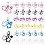 30-Pack Colorful Acrylic Star Keychain Set