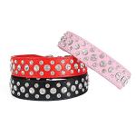 Personalized Pink Rhinestone Leather Pet Collars