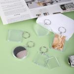 20 Pack Acrylic Photo Keychains with Tassels