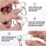 Wikavanli Metal Keychain Set with Clip – 3 Colors