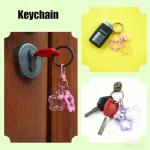 30-Pack Colorful Acrylic Star Keychain Set