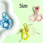 30-Pack Colorful Acrylic Star Keychain Set