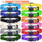 GAMUDA Soft Nylon Puppy ID Collar Set of 12