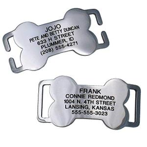 Personalized LuckyPet Slide-On Stainless Steel Dog ID Tags