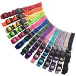 14 Colorful Adjustable Puppy ID Collars Set