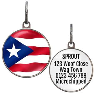 Custom Puerto Rican Dog Tag - Double-Sided Pet ID