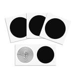 50 NFC Pet ID Tags, Adhesive, Round, Black