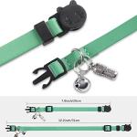 Soft Leather Breakaway Cat Collars with Bells - 2 Pack