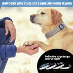 Personalized Reflective Dog Collar with Embroidery