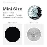 50 NFC Pet ID Tags, Adhesive, Round, Black