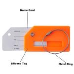 Silicone Luggage Tags - 2 Pack with Initials