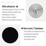 50 NFC Pet ID Tags, Adhesive, Round, Black