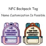 Emergency Contact Tag and NFC Keychain Set
