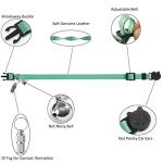 Soft Leather Breakaway Cat Collars with Bells - 2 Pack