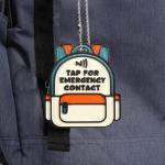 Emergency Contact Tag and NFC Keychain Set