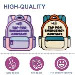 Emergency Contact Tag and NFC Keychain Set