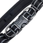 Adjustable Reflective No Pull Dog Harness - Black