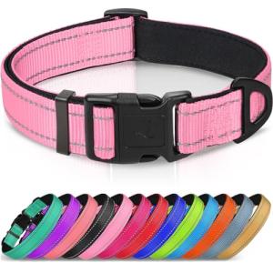 Joytale Adjustable Reflective Dog Collar - Pink