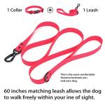 JIPIMON Waterproof Dog Collar and Leash Set