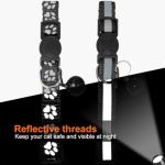 Personalized Reflective Cat Collars with Name Tags - 2 Pack