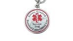 Double-Sided Service Dog Tag with Medical Alert Symbol
