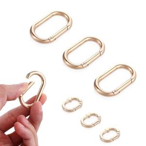 6 Pcs Spring O Ring Clips for Keychains and Tags