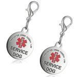 Stainless Steel Service Dog Tags - 2 Pack