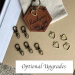 Personalized Leatherette Race Car Keychain Tag