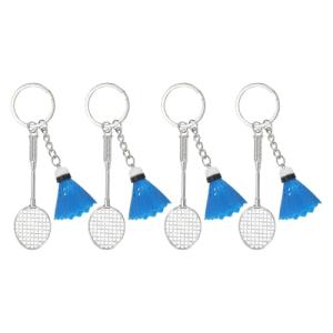 Badminton Keychain Set - 4 Sports Charms