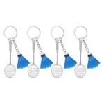 Badminton Keychain Set - 4 Sports Charms