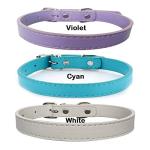 Soft Adjustable Leather ID Collars for Puppies