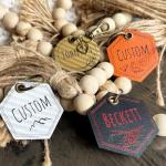 Personalized Leatherette Race Car Keychain Tag