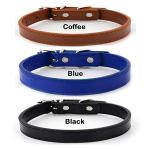 Soft Adjustable Leather ID Collars for Puppies