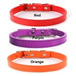 Soft Adjustable Leather ID Collars for Puppies