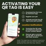 BronzeDog Adjustable Leather Dog Collar with QR Tag