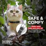 Soft Leather Cat Collar with Bell and QR Tag