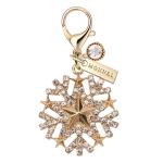 Snowflake Lobster Clasp Charm with Velvet Bag