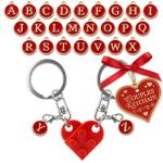 Personalized Heart Keychains for Couples - 2-Pack