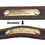 Custom Leather Dog Collar with Engraved ID Tag