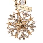 Snowflake Lobster Clasp Charm with Velvet Bag