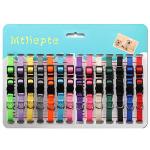 14 Colorful Adjustable Puppy ID Collars Set