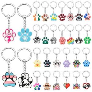 30 Cute Paw Print Keychains for Pet Lovers