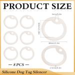 Glow in the Dark Silicone Dog Tag Silencer 8PCS