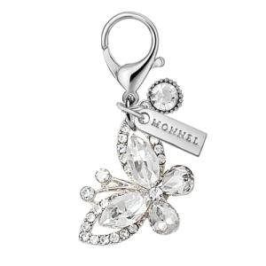 3D Crystal Butterfly Charm with Lobster Clasp