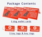 Home Alone Alert Key Tag with Emergency Contact Card