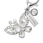 3D Crystal Butterfly Charm with Lobster Clasp