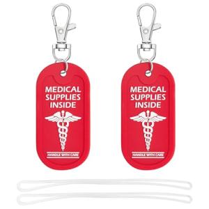 YULEAXIE Waterproof Medical Alert ID Tags - 2 Pack