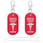 YULEAXIE Waterproof Medical Alert ID Tags - 2 Pack