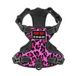 Personalized Pink Leopard Print No Pull Dog Harness