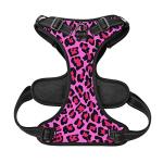 Personalized Pink Leopard Print No Pull Dog Harness